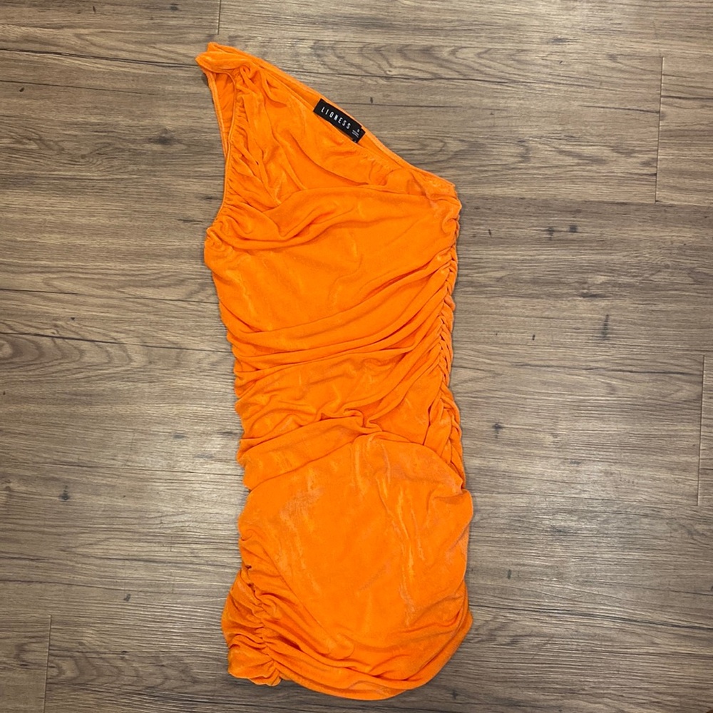 Princess Polly Lionness Orange One Shoulder Dress